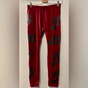 NIKE Just Do It all over print workout leggings Size Medium Women's